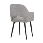 Factols Inart armchair beige-grey fabric-leg black metal 53x61x84cm - Image 2