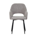 Factols Inart armchair beige-grey fabric-leg black metal 53x61x84cm - Image 4