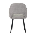 Factols Inart armchair beige-grey fabric-leg black metal 53x61x84cm - Image 5