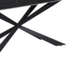 Cozline Inart table black marble sintered stone-leg black metal 180x90x76cm - Слика 5