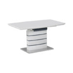 Extendable table Darsile Inart white with grey-charcoal mdf 140-180x90x76cm - Слика 2