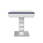 Extendable table Darsile Inart white with grey-charcoal mdf 140-180x90x76cm - Слика 5