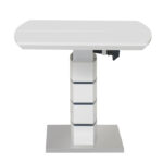 Extendable table Darsile Inart white with grey-charcoal mdf 140-180x90x76cm - Слика 6