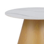 Coffee table Soleire Inart white marble sintered stone D70x40cm - Image 2