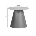 Side table Soleire Inart white marble sintered stone D50x46cm - Слика 4