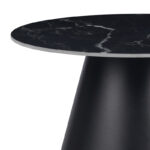 Fabrin Inart coffee table black marble sintered stone-black metal D70x40cm - Слика 2