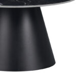 Fabrin Inart coffee table black marble sintered stone-black metal D70x40cm - Слика 3