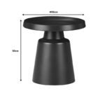 Side table Ginoze Inart black metal D50x50cm - Image 4