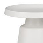 Side table Ginoze Inart white metal D50x50cm - Image 2