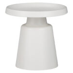 Side table Ginoze Inart white metal D50x50cm