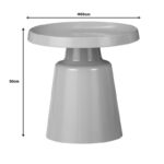 Side table Ginoze Inart cappuccino metal D50x50cm - Слика 4