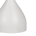 Side table Kirkene Inart white marble color sintered stone and white metal D50x50cm - Image 3