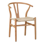 Wishbone chair rubberwood-rope in natural shade 60x51x80cm