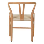 Wishbone chair rubberwood-rope in natural shade 60x51x80cm - Image 5