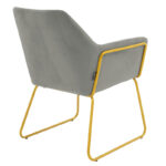 Armchair Mira grey-golden 65x69x86cm - Слика 2
