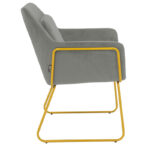 Armchair Mira grey-golden 65x69x86cm - Слика 3