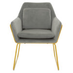 Armchair Mira grey-golden 65x69x86cm - Слика 4