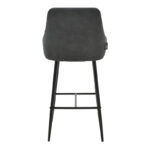 Bar Stool Patrin dark grey color pu-metal leg in black color - Image 5