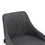 Bar Stool Patrin dark grey color pu-metal leg in black color - Image 6