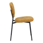 Cathair chair bouclé fabric in tampa color with black metallic legs 48x53x82cm - Слика 3