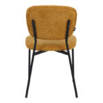 Cathair chair bouclé fabric in tampa color with black metallic legs 48x53x82cm - Слика 5