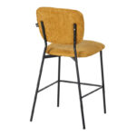 Cathair bar stool bouclé fabric in tampa color with black metallic legs 48x54x100cm - Слика 2