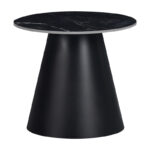 Fabrin Inart side table black marble sintered stone-black metal - Image 5