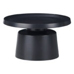 Coffee table Ginoze Inart 2 pieces set black color metal - Image 5