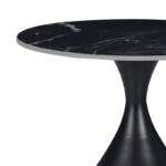 Kirkene Inart side table black marble sintered stone and black metal 2pcs - Image 3