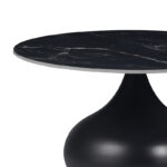 Kirkene Inart side table black marble sintered stone and black metal 2pcs - Image 6
