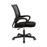 Berto II office chair with mesh fabric in black shade 60x48x85-95cm - Слика 3
