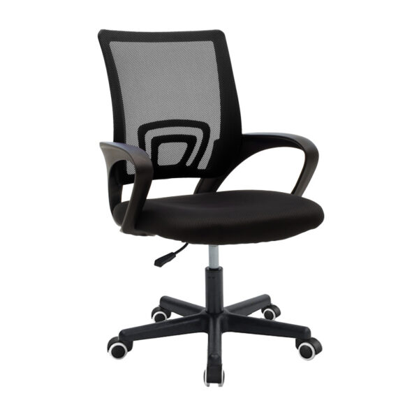 Berto II office chair with mesh fabric in black shade 60x48x85-95cm