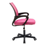 Berto II office chair with mesh fabric in pink-black shade 60x48x85-95cm - Слика 3