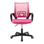 Berto II office chair with mesh fabric in pink-black shade 60x48x85-95cm - Слика 4