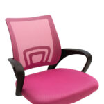 Berto II office chair with mesh fabric in pink-black shade 60x48x85-95cm - Слика 5