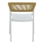 Armchair Sillia stackable pp white shade with beige rattan 55x52x74.5cm - Image 5