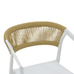 Armchair Sillia stackable pp white shade with beige rattan 55x52x74.5cm - Image 6