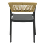Armchair Sillia stackable pp black shade with beige rattan 55x52x74.5cm - Image 5