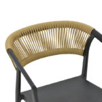 Armchair Sillia stackable pp black shade with beige rattan 55x52x74.5cm - Image 6