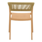 Armchair Sillia stackable pp cappuccino shade with beige rattan 55x52x74.5cm - Image 5