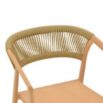 Armchair Sillia stackable pp cappuccino shade with beige rattan 55x52x74.5cm - Image 6