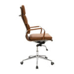Manager office chair Tokyo with pu brown tabac antique colour - Слика 3