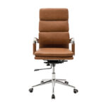 Manager office chair Tokyo with pu brown tabac antique colour - Слика 4