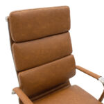Manager office chair Tokyo with pu brown tabac antique colour - Слика 5