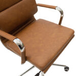 Manager office chair Tokyo with pu brown tabac antique colour - Слика 6