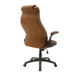 Manager office chair Bear with pu brown tabac antique-black colour - Слика 2
