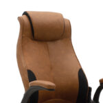 Manager office chair Bear with pu brown tabac antique-black colour - Слика 5