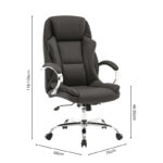 Manager office chair Verxian black pu 70x68x116cm - Слика 4
