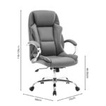 Manager office chair Verxian grey pu 70x68x116cm - Image 4