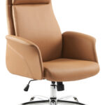 Manager office chair Derjio brown pu 68x66x115cm - Image 3
